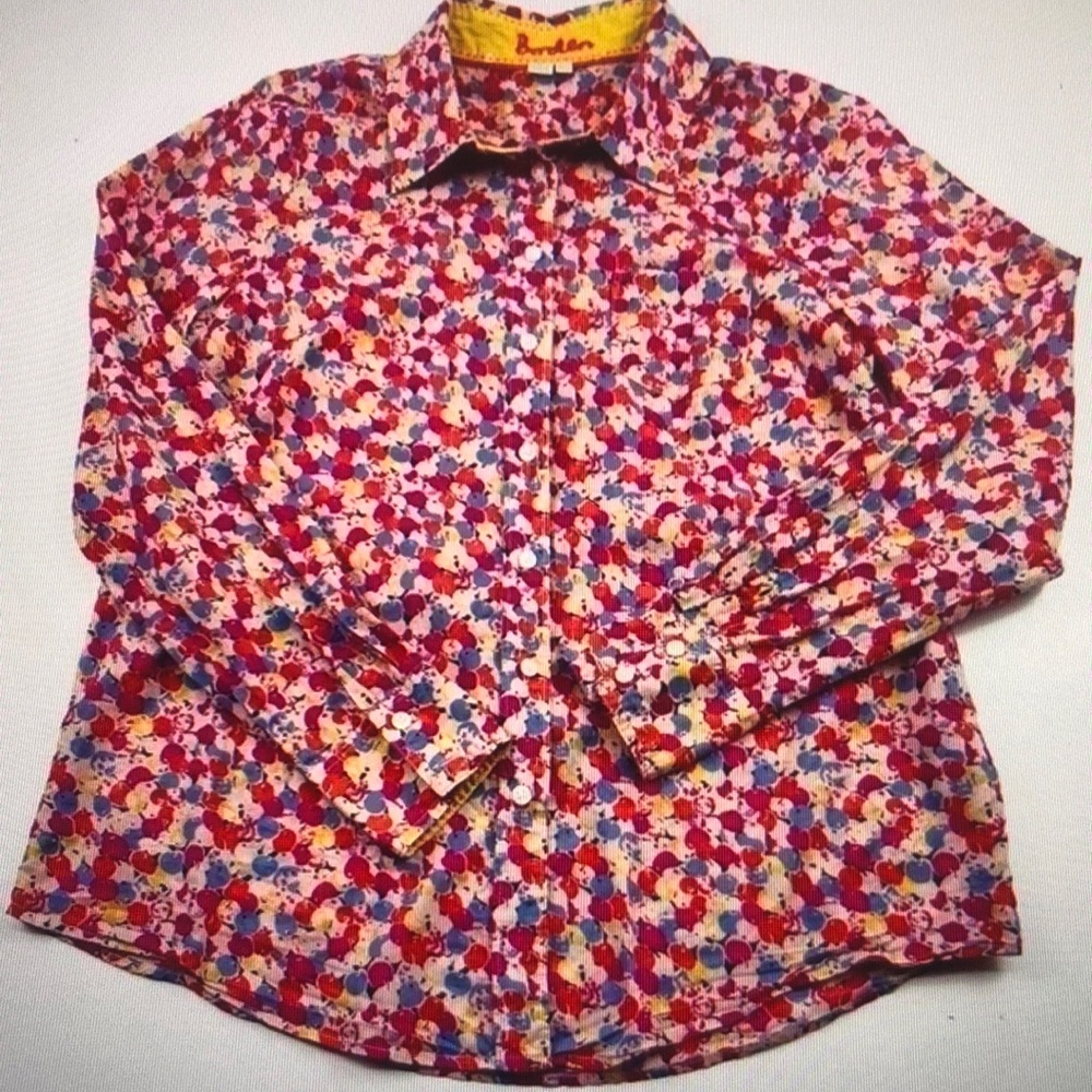 Boden Multicolor Floral Kids Button Down Shirt